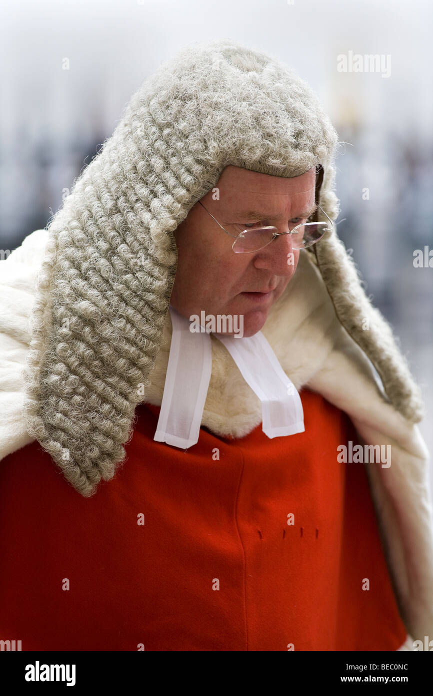 Judges Procession service at Westminster Abbey in London High Court Judge Stock Photo