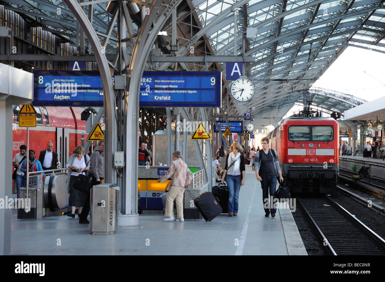 Train station in Cologne, Germany Stock Photo Alamy