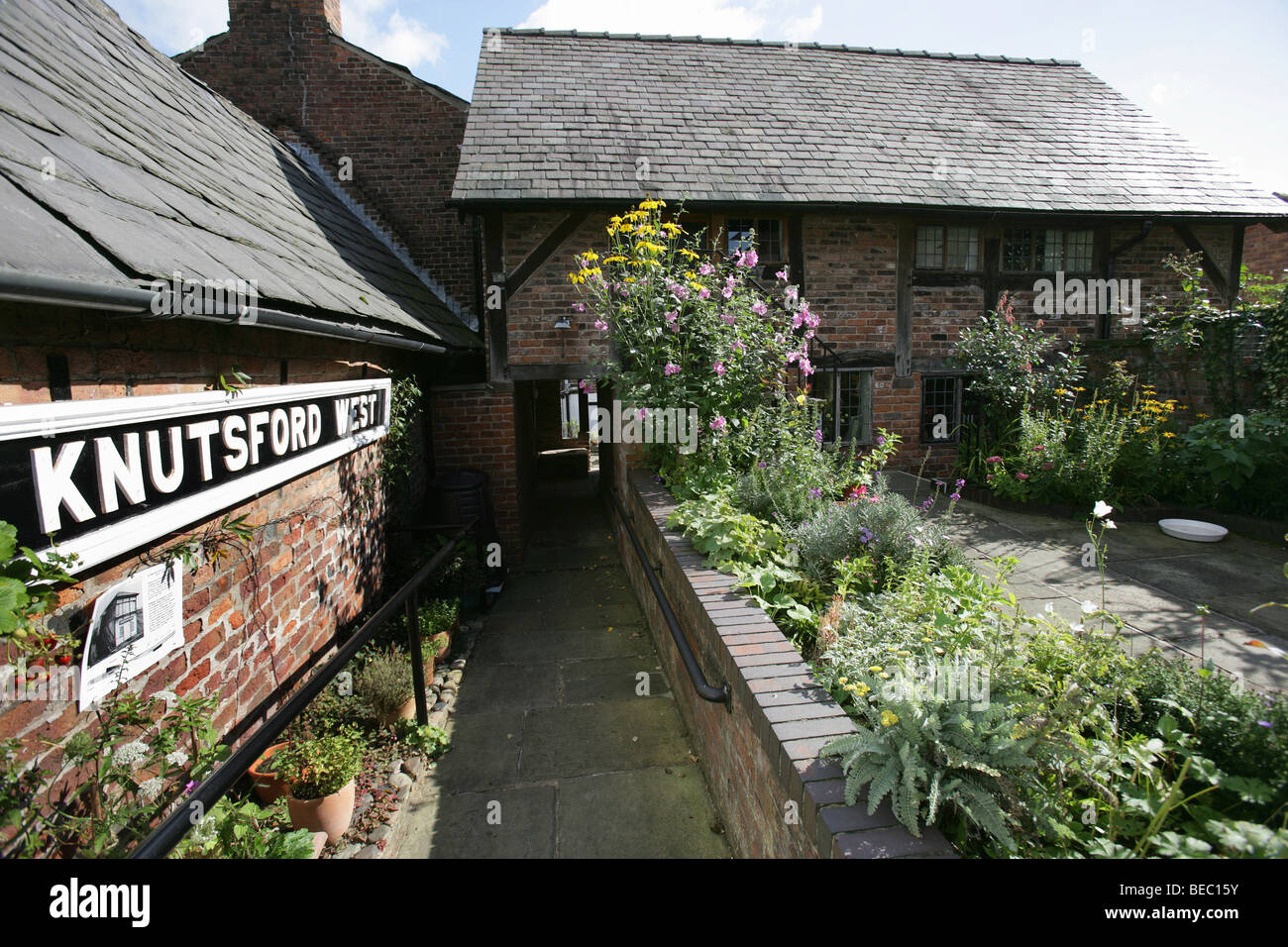 Town of Knutsford, England. Rear garden and elevation of the Heritage Centre. Stock Photo