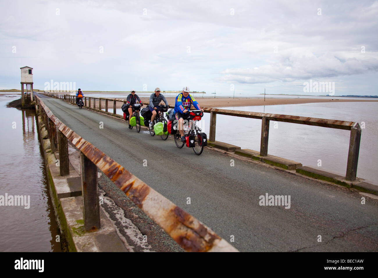 Holy Island Causeway, connecting the island to mainland. Lindisfarne