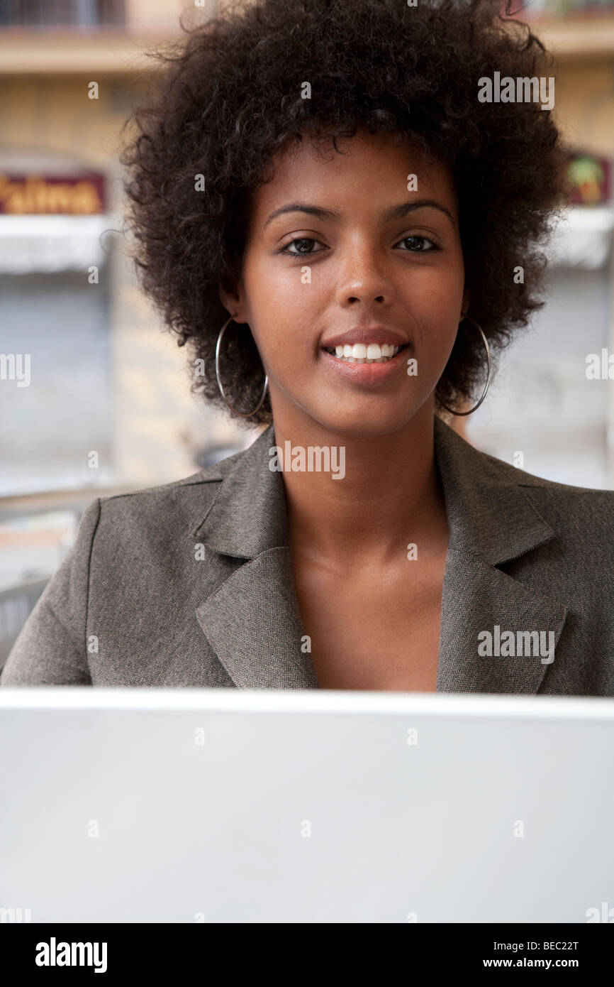 African woman sitting with laptop hi-res stock photography and images ...