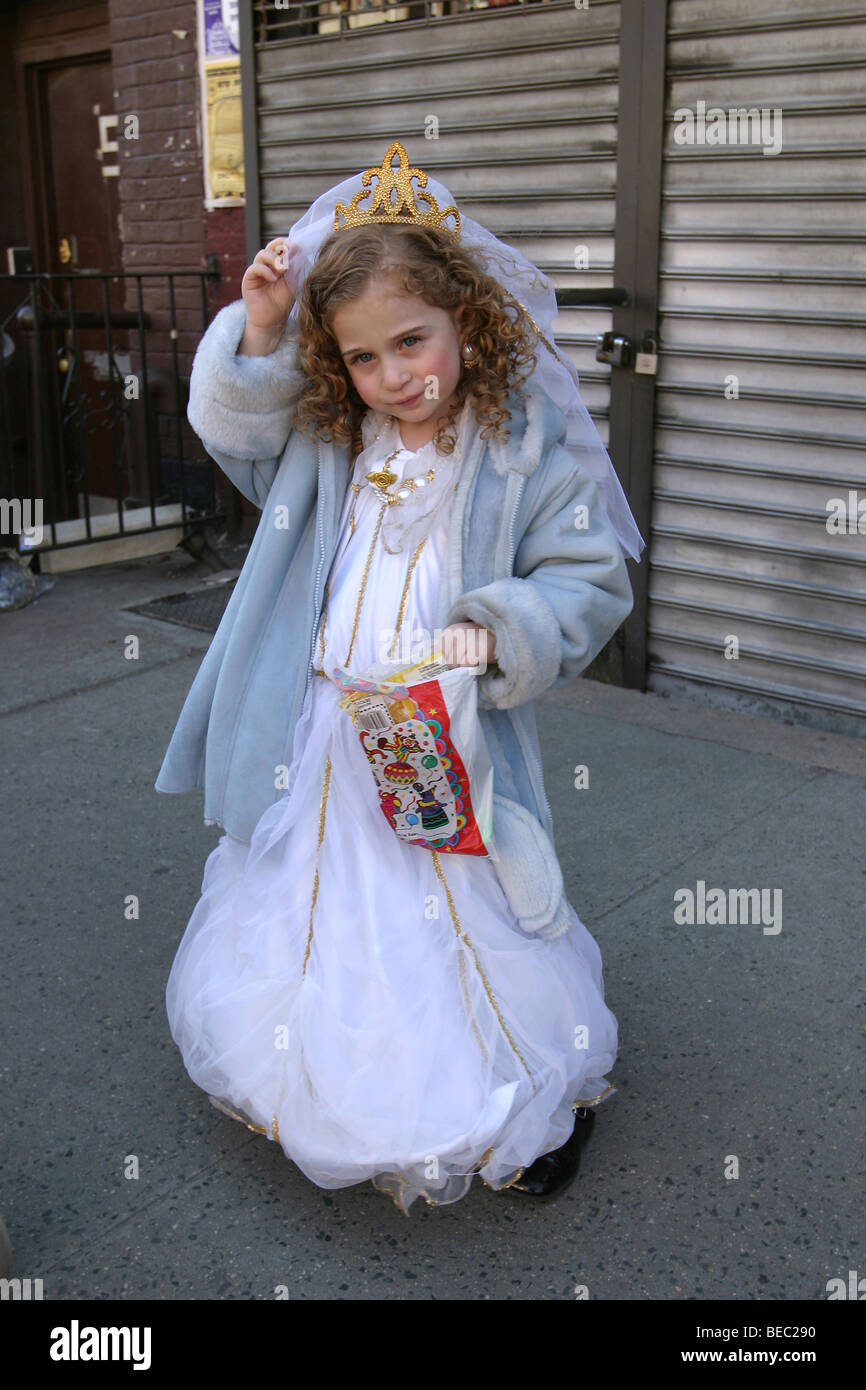Purim in Williamsburg, Brooklyn where there is a large Orthodox Jewish community: Stock Photo