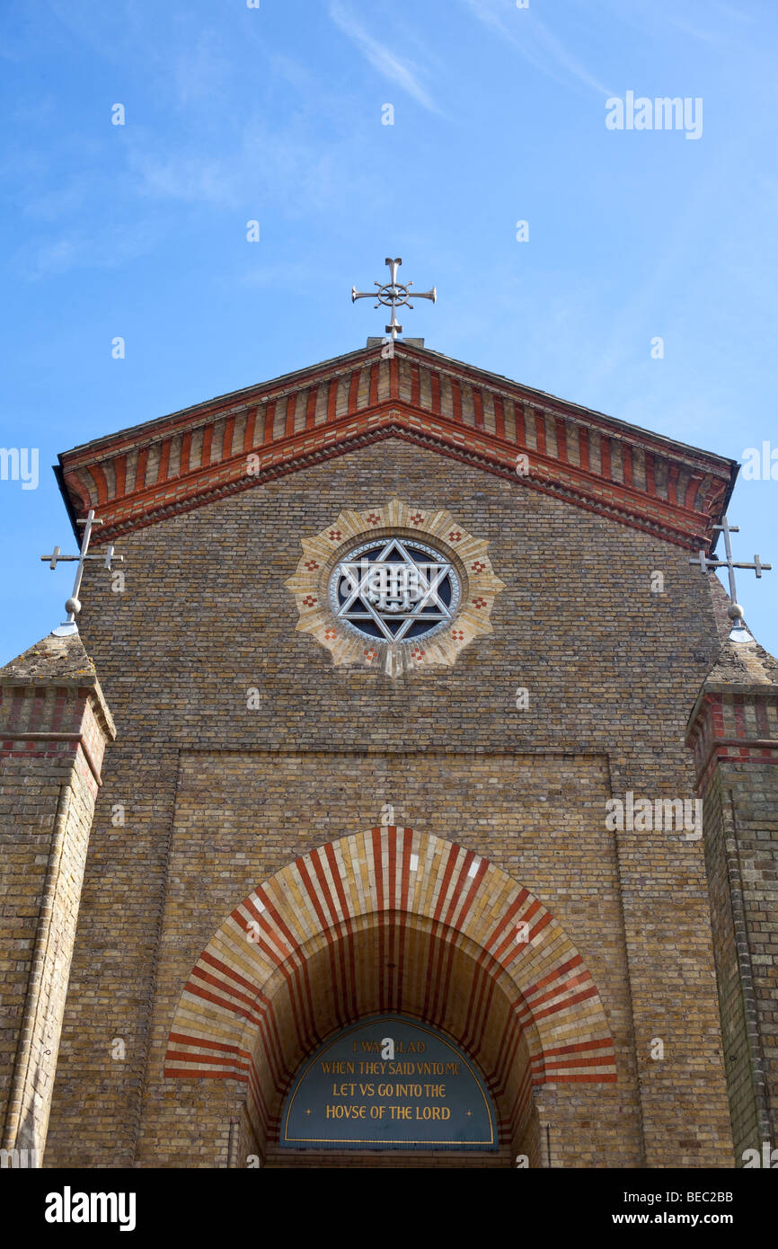 details of facade of Christ Church, Streatham, London, England, UK Stock Photo