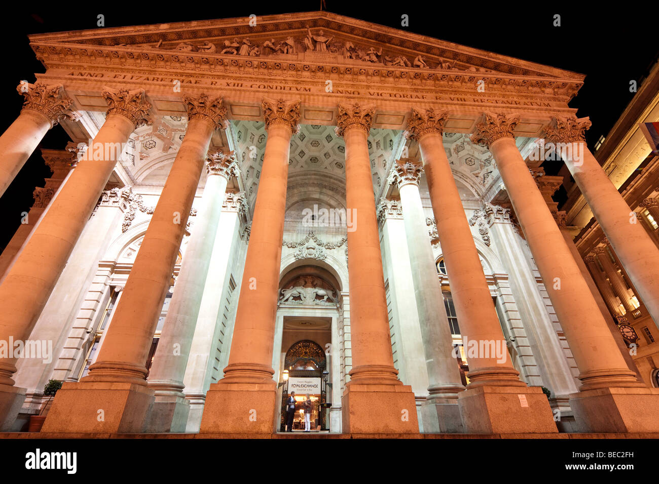 The Royal Exchange, Cornhill and Threadneedle Street, London, England