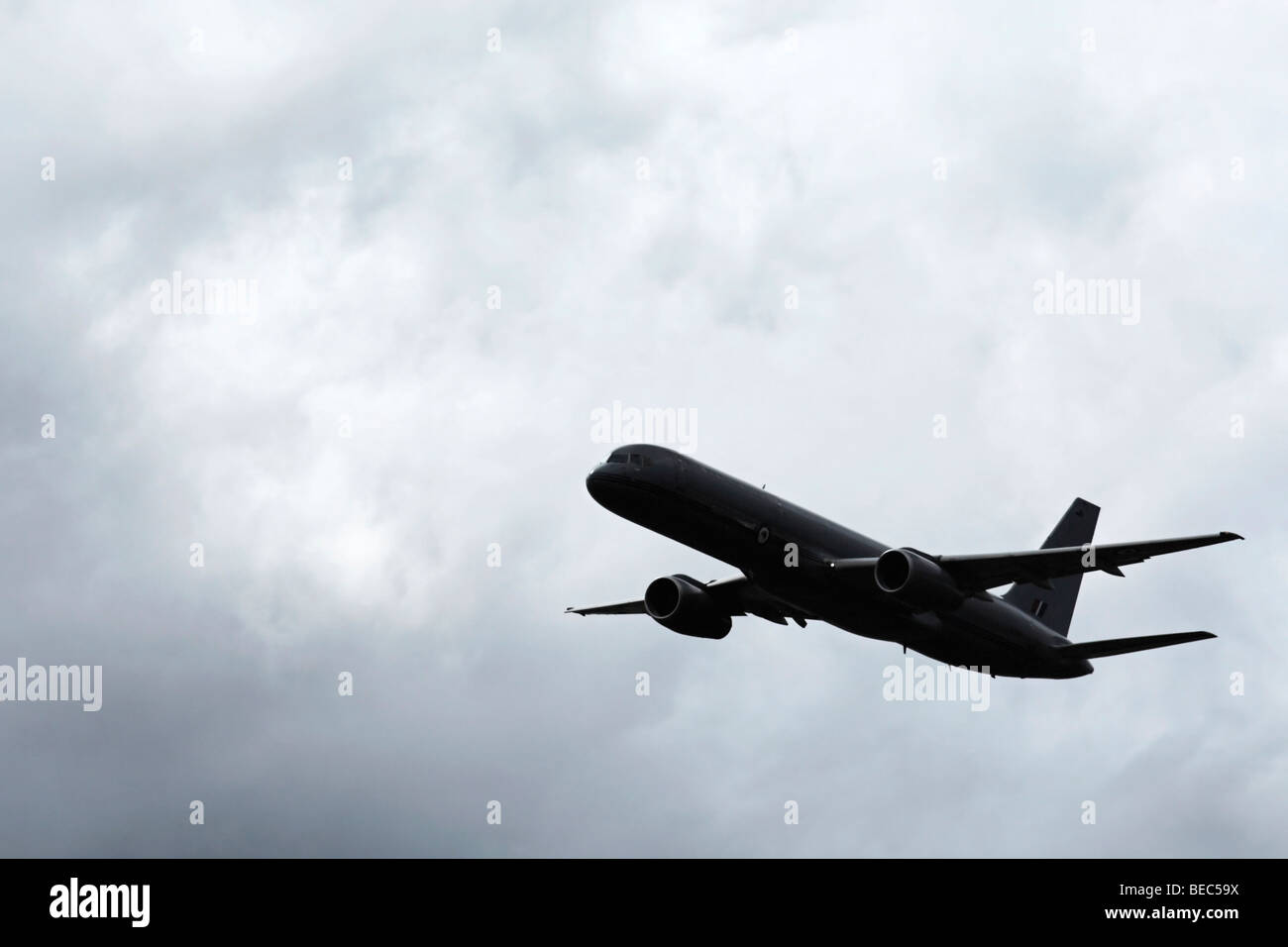Royal New Zealand Air Force Boeing 757-200 Military Aircraft in Flight Stock Photo