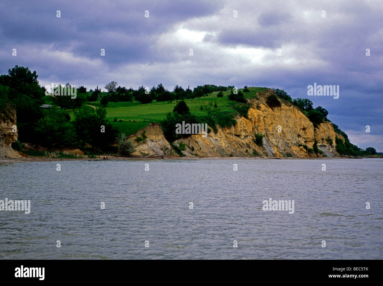 chalkstone cliff, chalkstone cliffs, Missouri River, Nebraska side