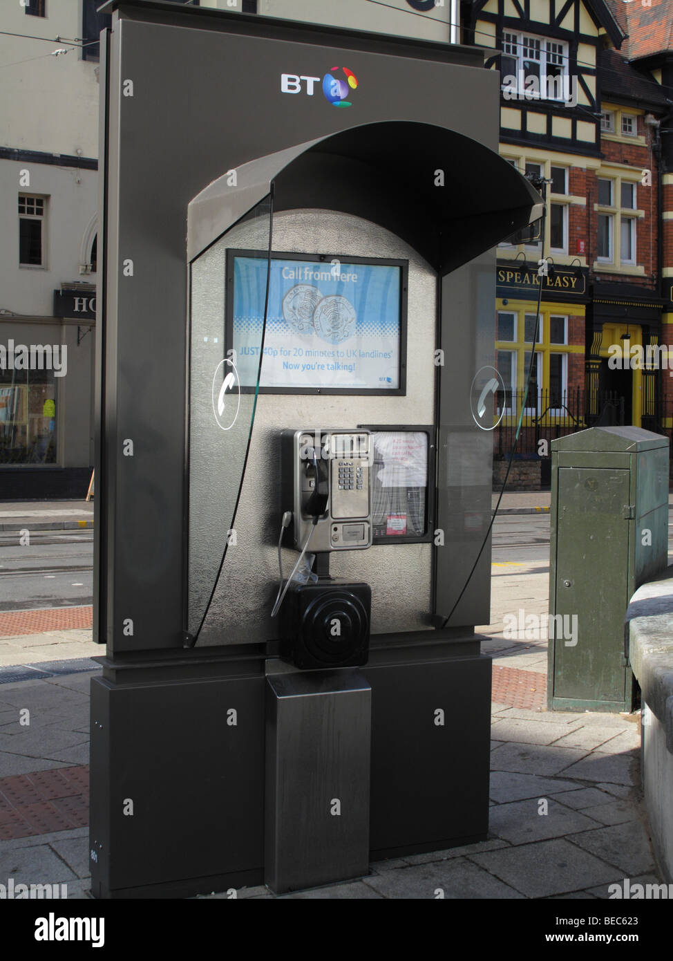 A modern BT telephone box on a U.K. street Stock Photo Alamy