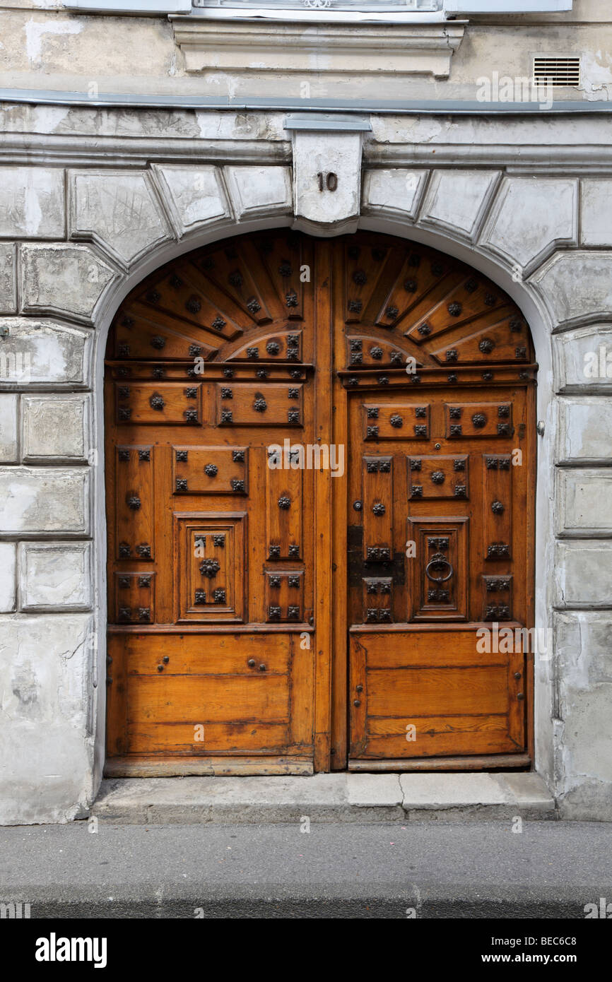 Pretty doors in Compiegne,France Stock Photo