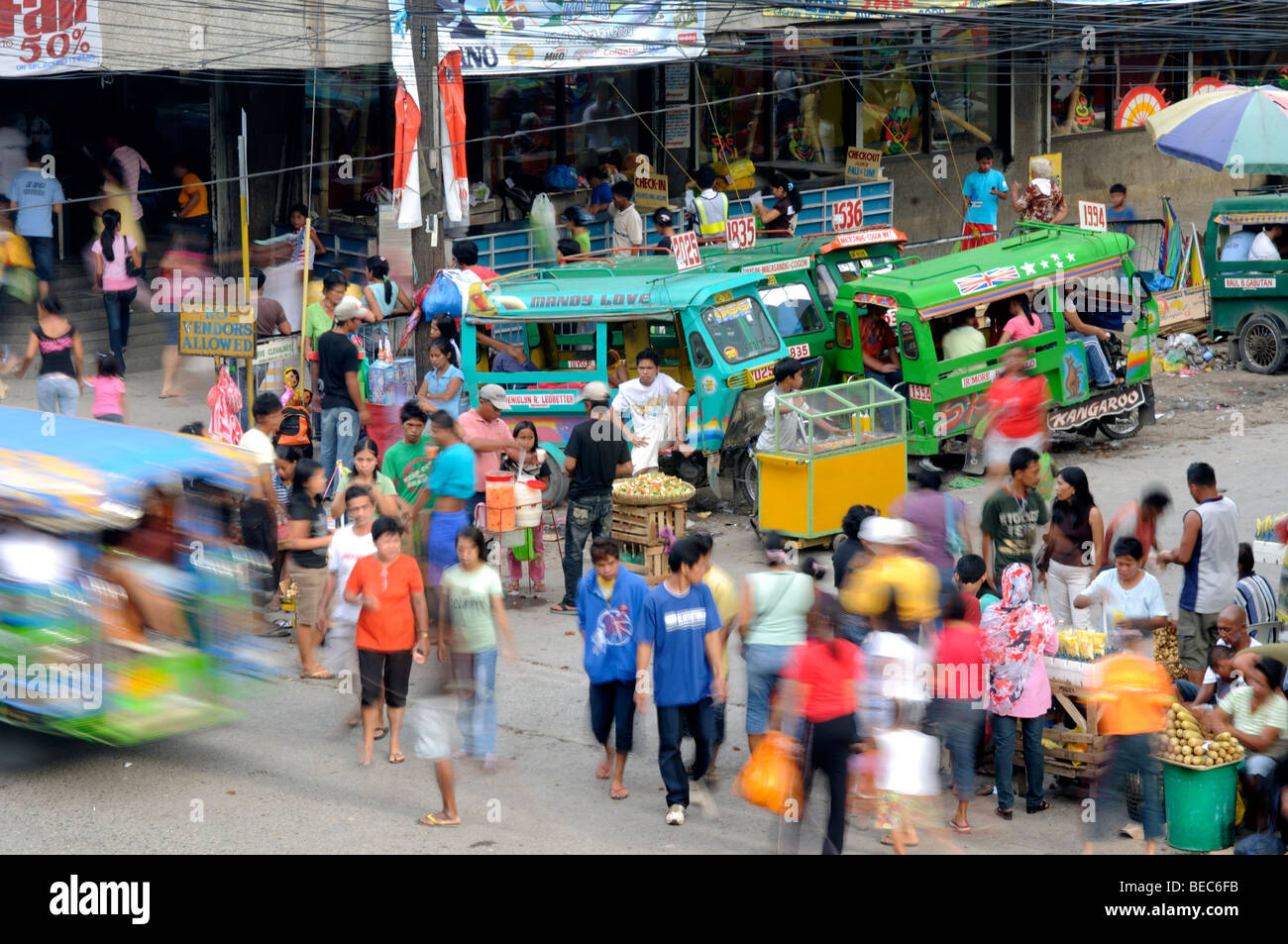 street scene cogon market cagayan de oro, mindanao philippines Stock