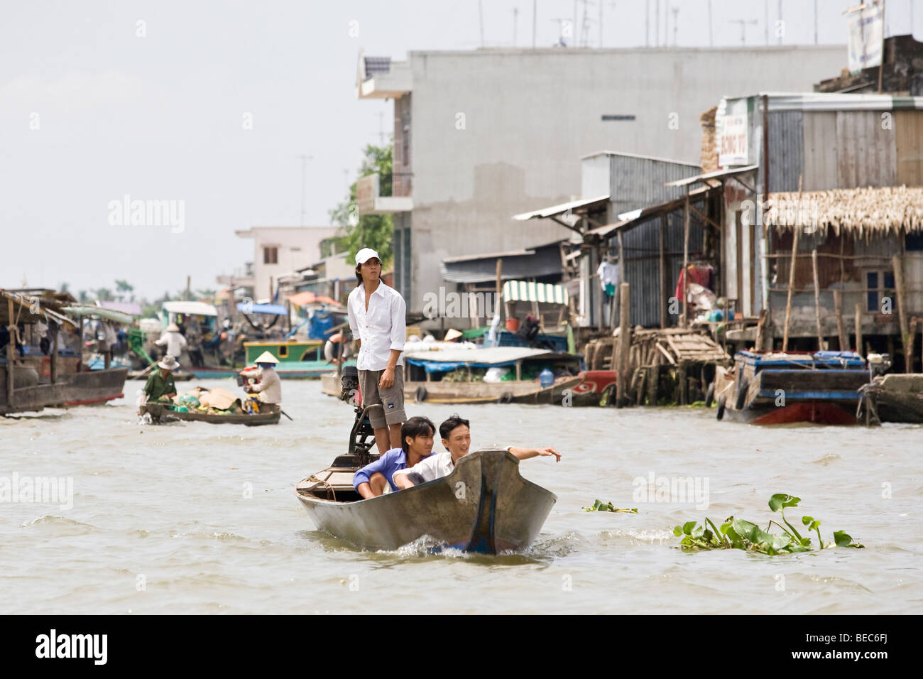A boat on the Mekong Delta, Vietnam Stock Photo - Alamy