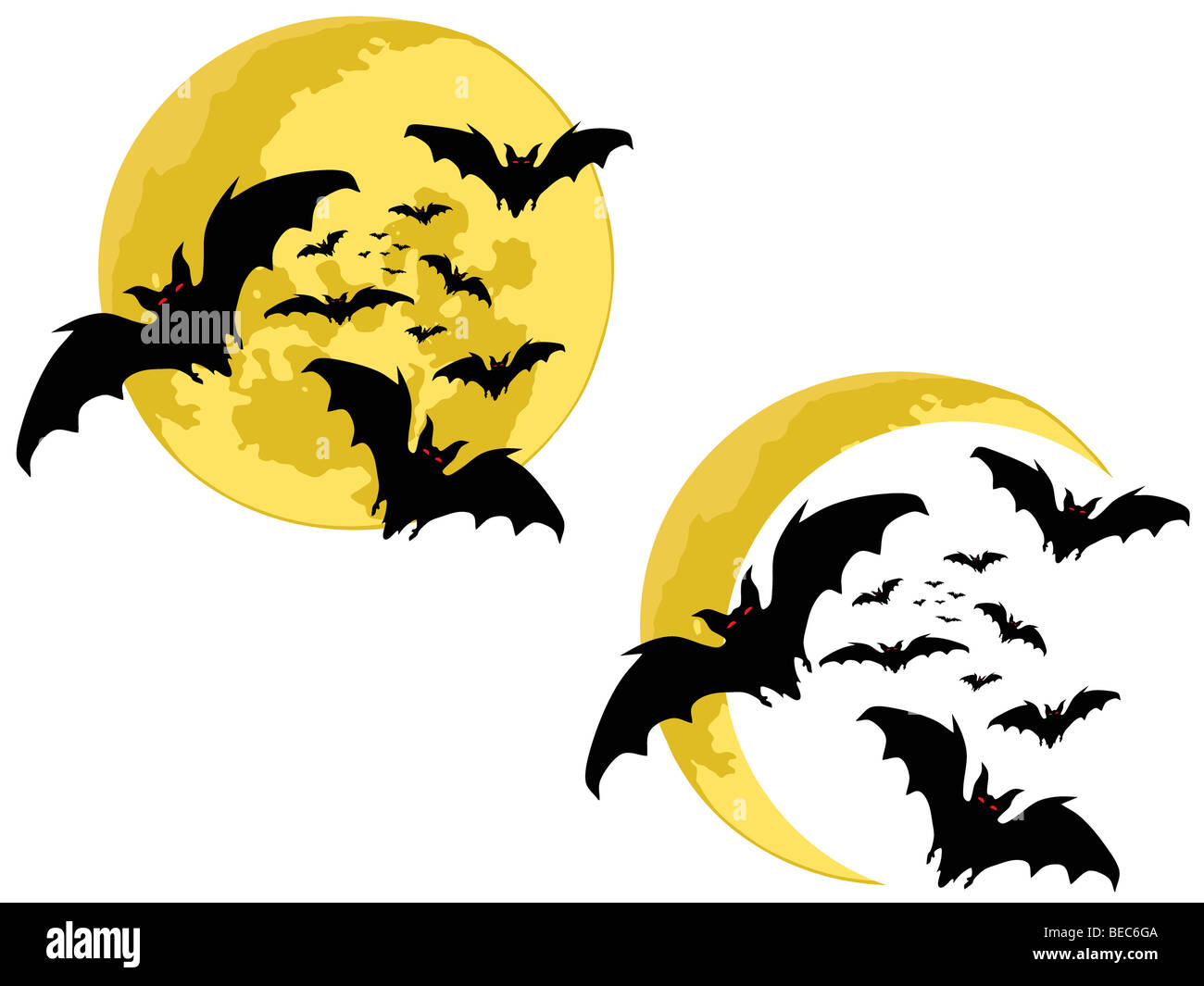 halloween backgrounds. bats silhouette . vector Stock Photo - Alamy