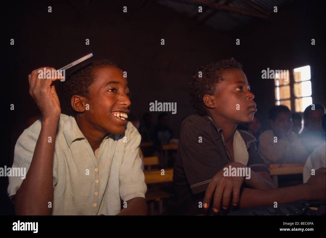 children in  class,  Dalocha.   Ethiopia Stock Photo