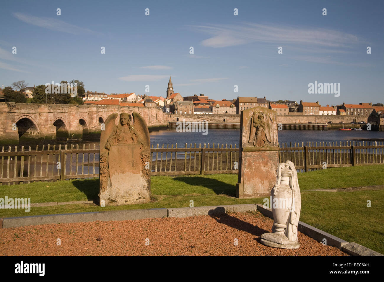 Berwick on Tweed Northumberland England UK Looking across the River