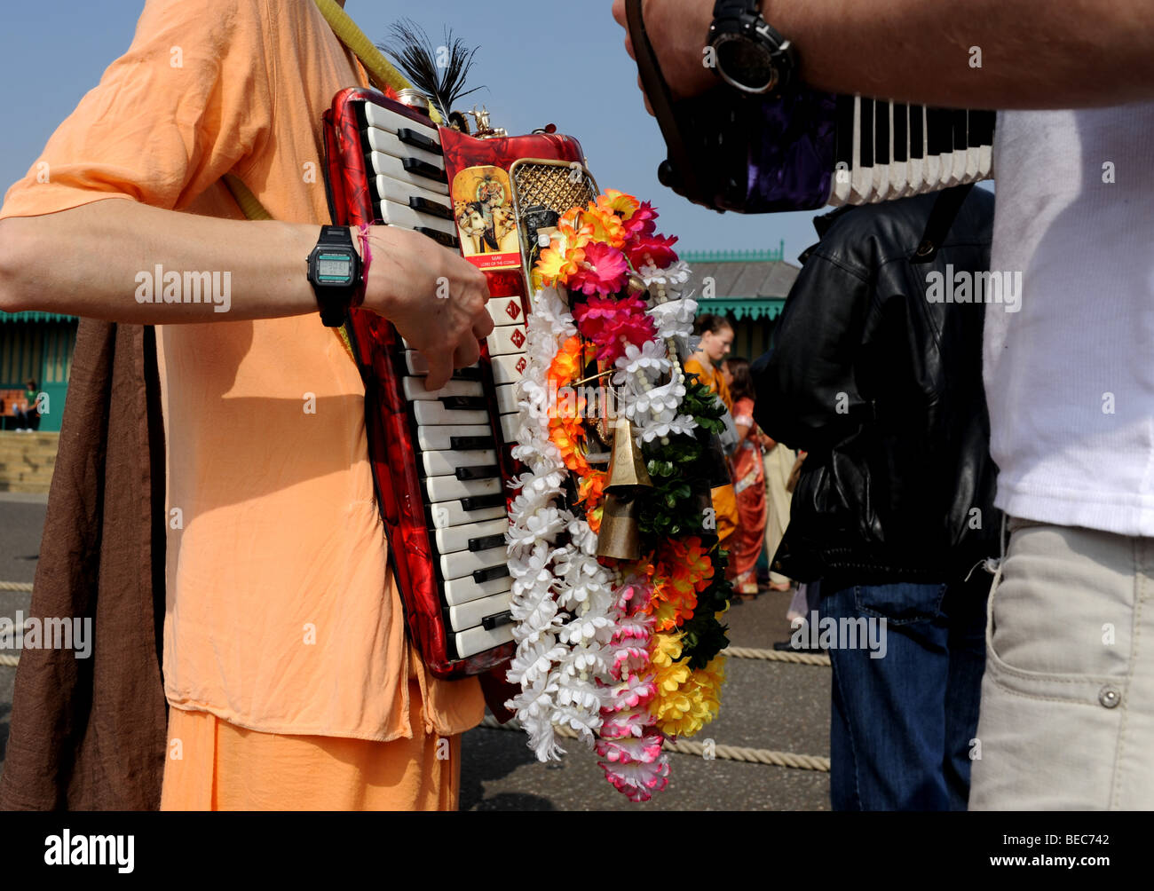 The  Hindu Rathayatra Festival on Hove seafront UK 2009 Stock Photo
