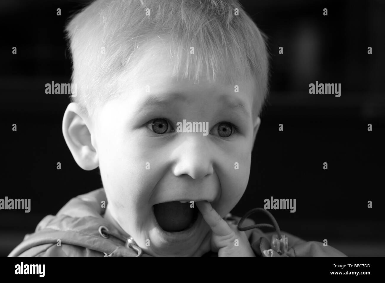 Ecstatic child Black and White Stock Photos &amp; Images - Alamy