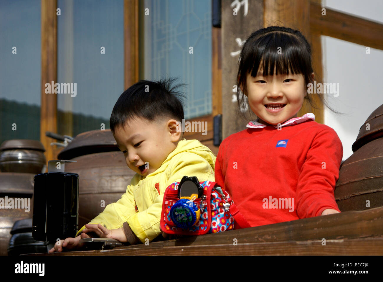 Korea Children Boy Girl Stock Photos Korea Children Boy Girl