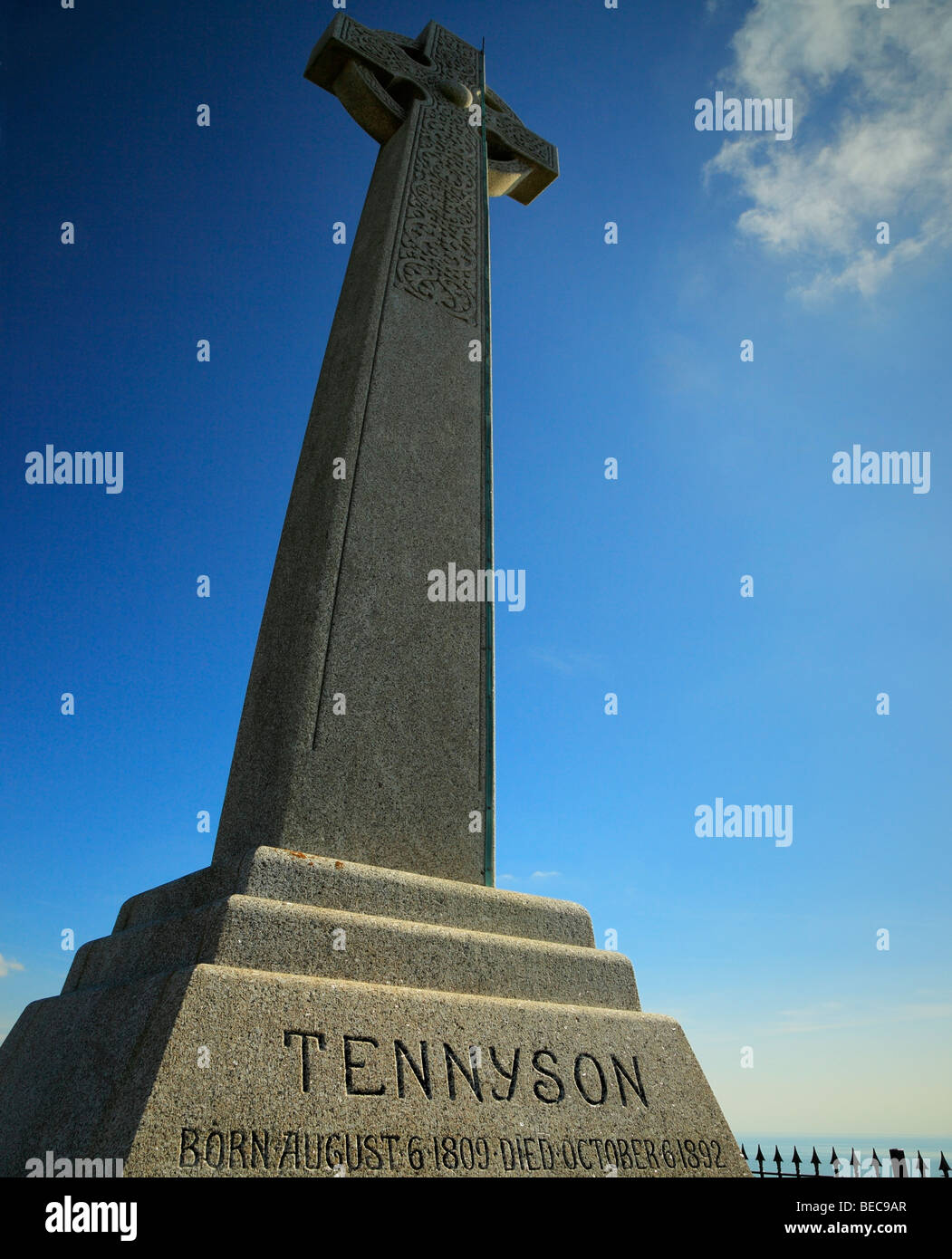 Tennyson Monument, Tennyson Down, Isle of Wight, England, UK. Stock Photo