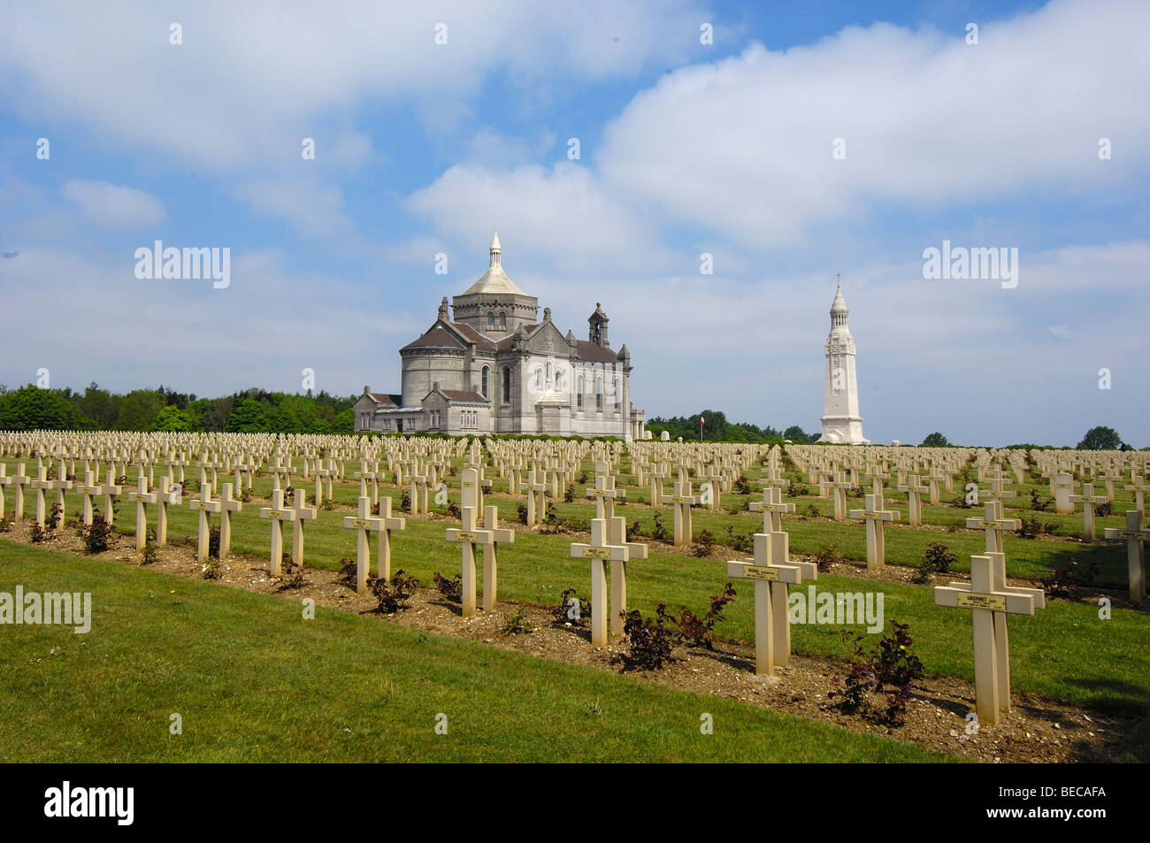 First World War Cemetery and Memorial at Notre Dame de Lorette. Pasde