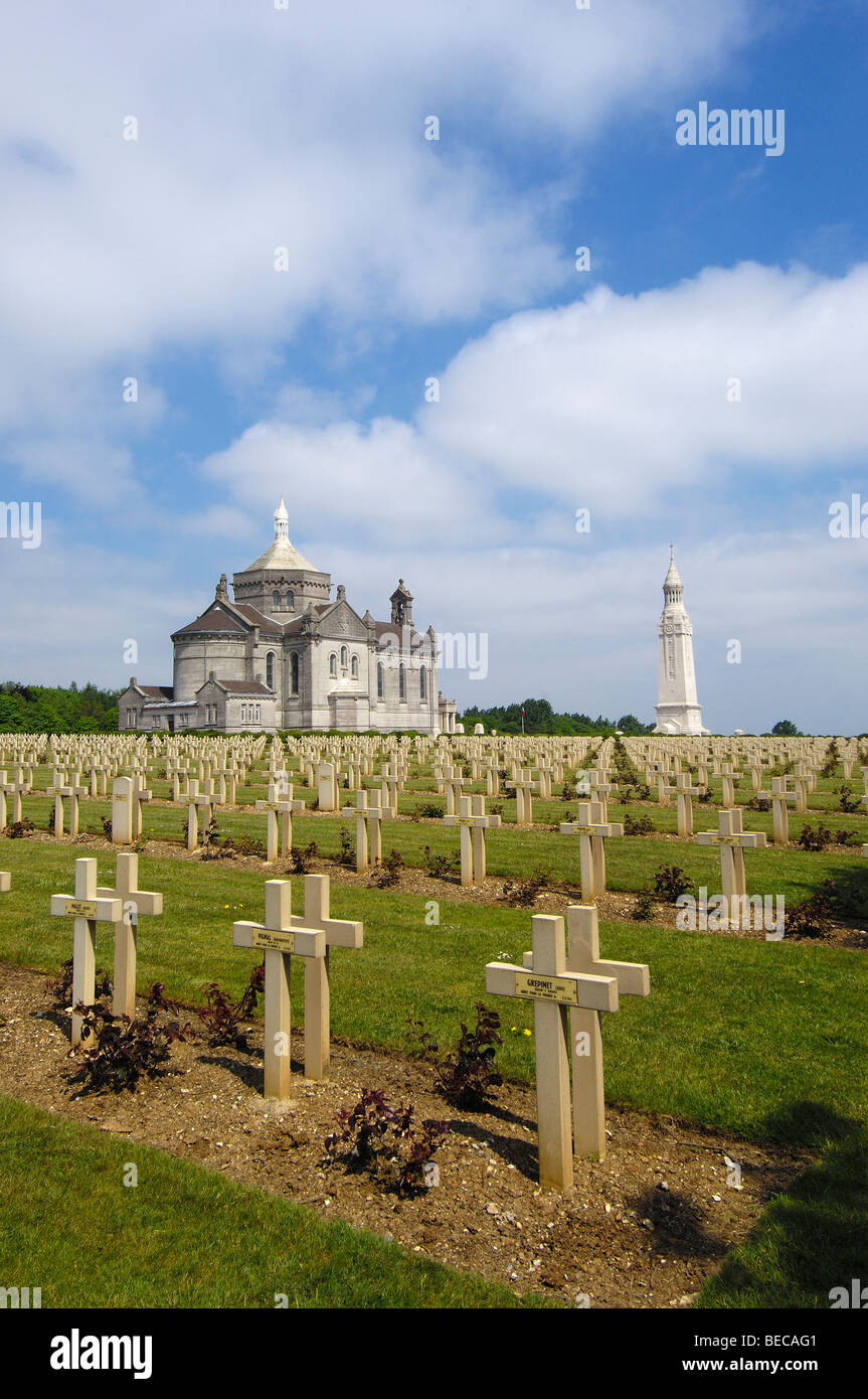 First World War Cemetery and Memorial at Notre Dame de Lorette. PasdeCalais. Somme valley