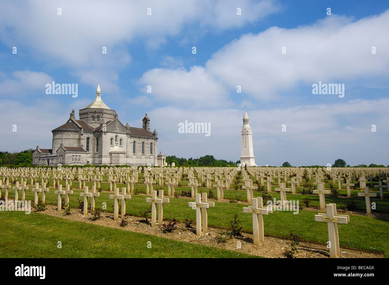 First World War Cemetery and Memorial at Notre Dame de Lorette. Pasde