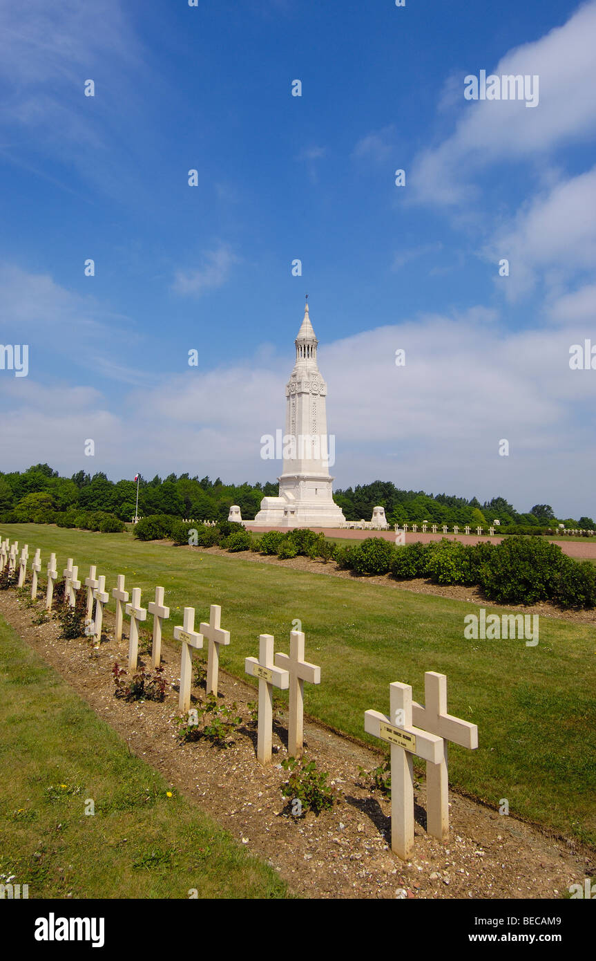 First World War Cemetery and Memorial at Notre Dame de Lorette. PasdeCalais. Somme valley