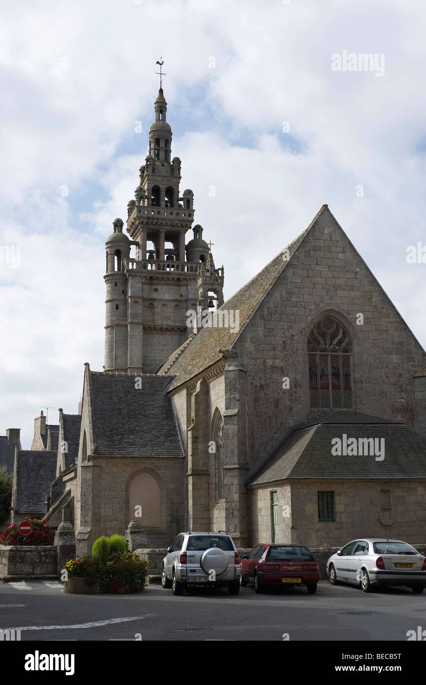 Church of Notre-Dame-de-Kroaz-Baz in Roscoff, Finistere, Brittany, France, Europe Stock Photo