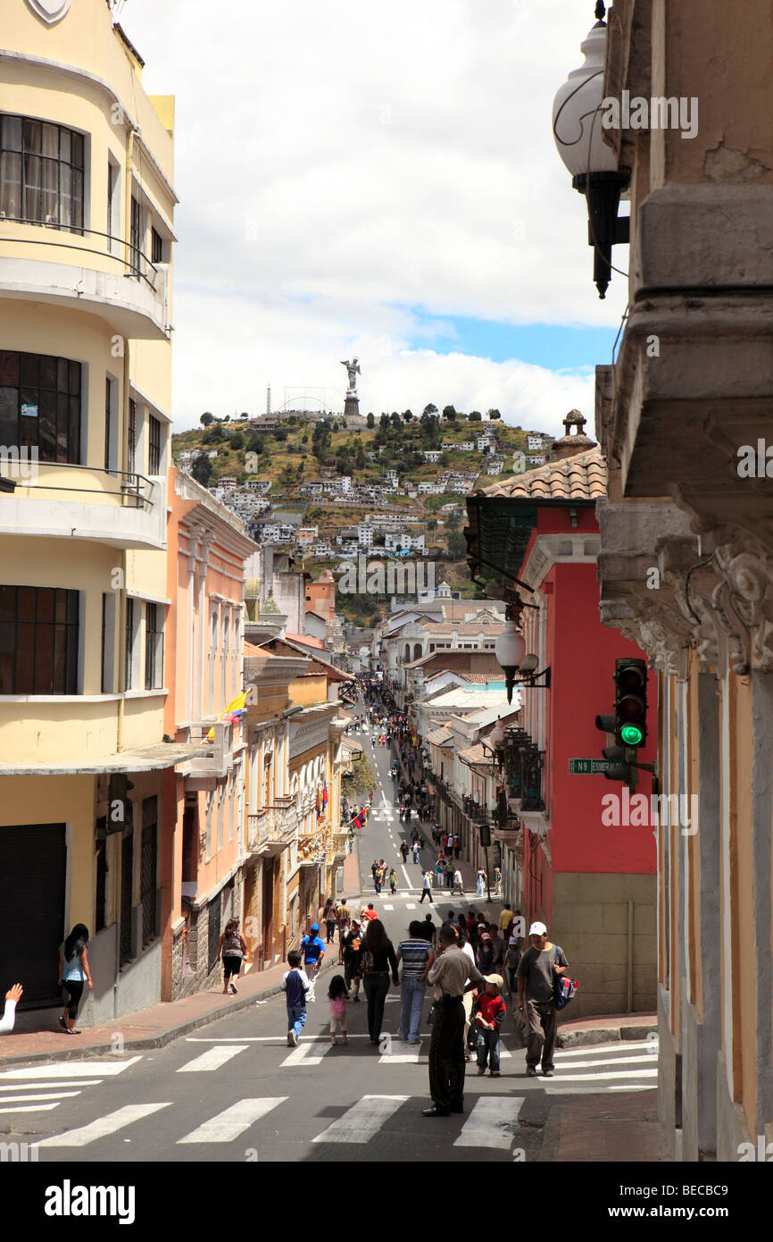 Calle Venezuela, Old Town, Centro Historico, Quito, Ecuador Stock Photo