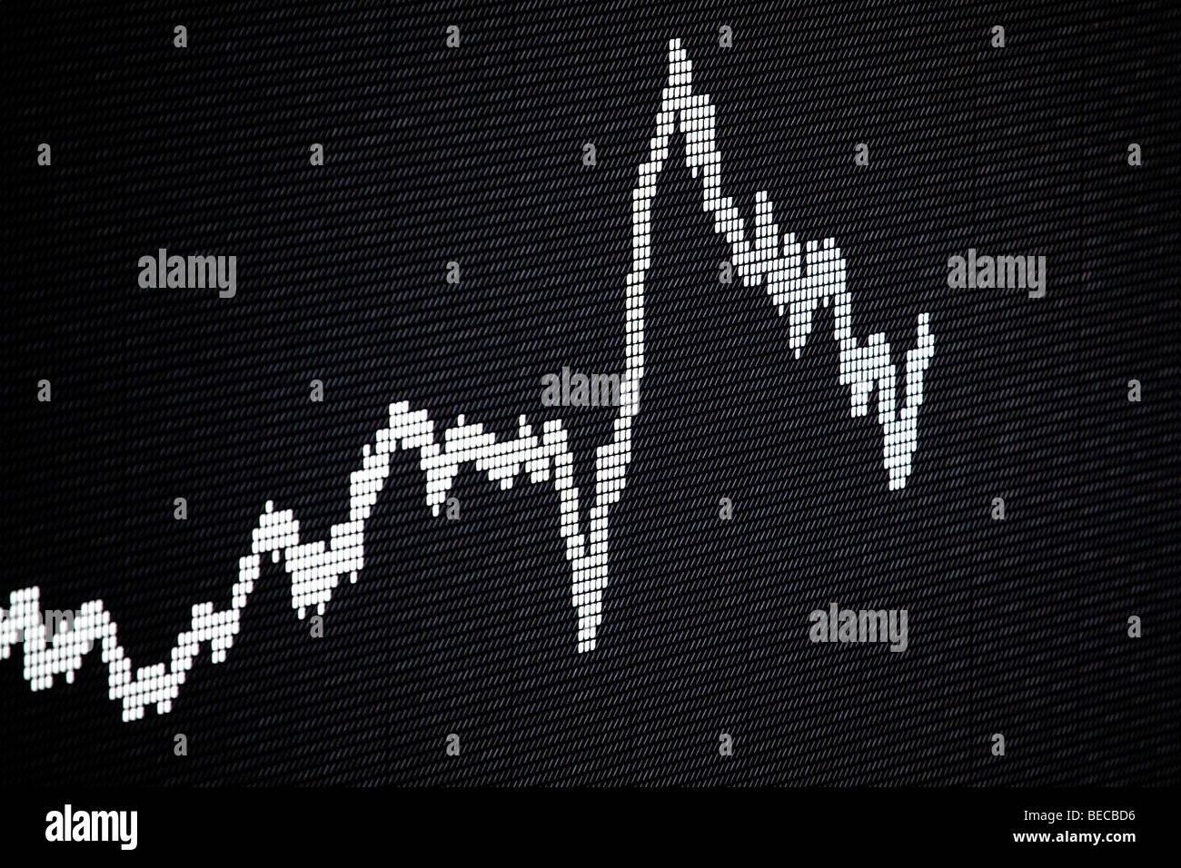 Quotation board of the DAX, trading floor of the Frankfurt Stock Exchange by Deutsche Boerse AG in Frankfurt am Main, Hesse, Ge Stock Photo