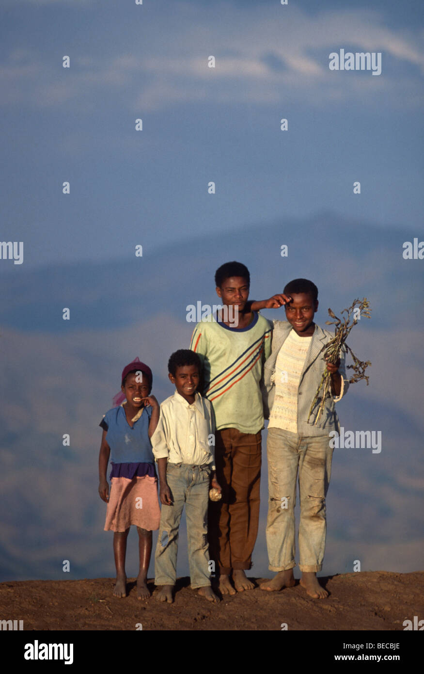 In the mountains of the Rift valley, Ethiopia. Africa Stock Photo