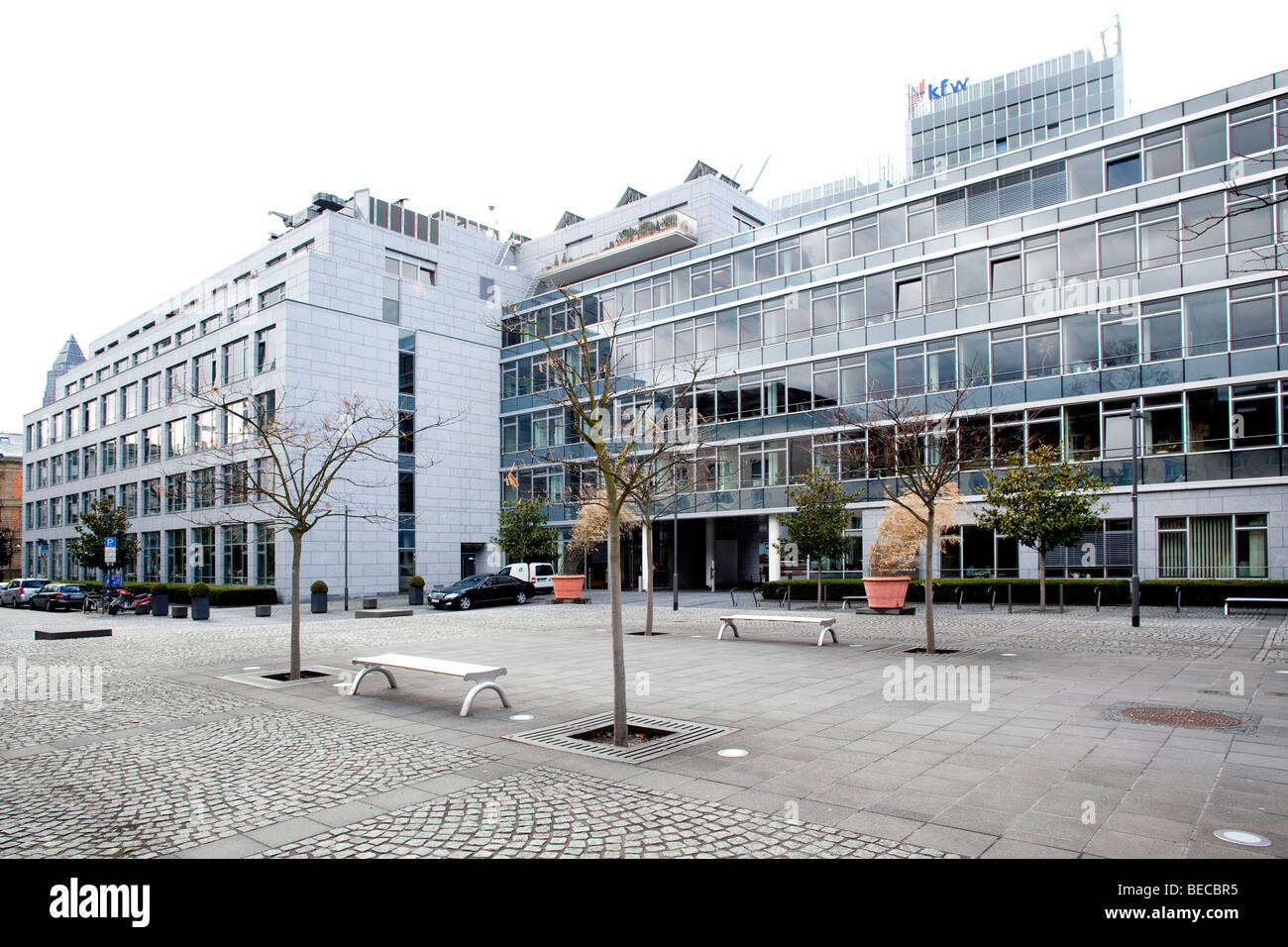 Headquarters of the Kreditanstalt fuer Wiederaufbau, KfW, development banking group, Frankfurt am Main, Hesse, Germany, Europe Stock Photo