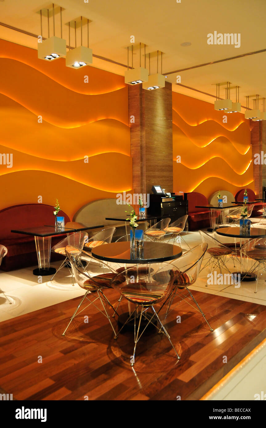 Lounge bar in the Hotel Kempinki, Mall of the Emirates, Dubai, United