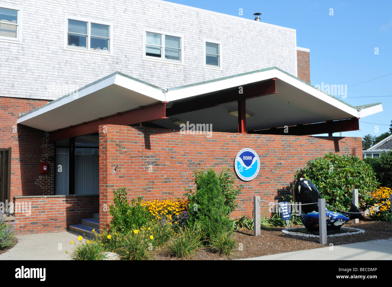 Entrance to the Woods Hole Science Aquarium in Woods Hole. part of the