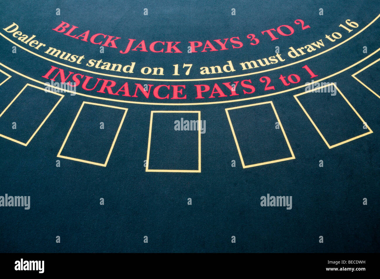 black jack table Stock Photo Alamy