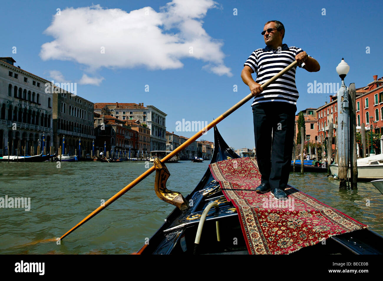 Gondola on the Grand Canal, Venice, Italy Stock Photo - Alamy