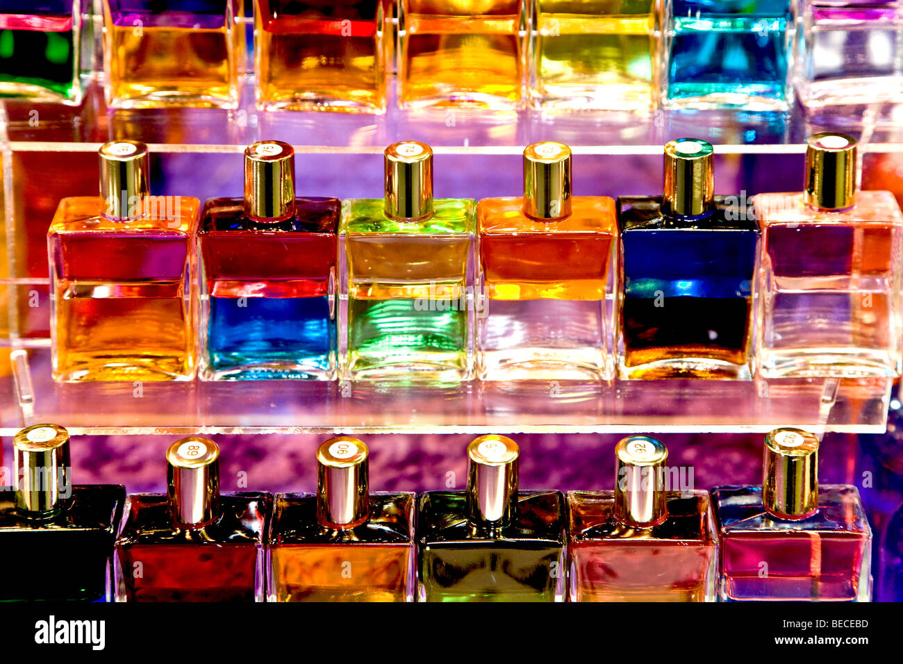Colourful bottles Stock Photo