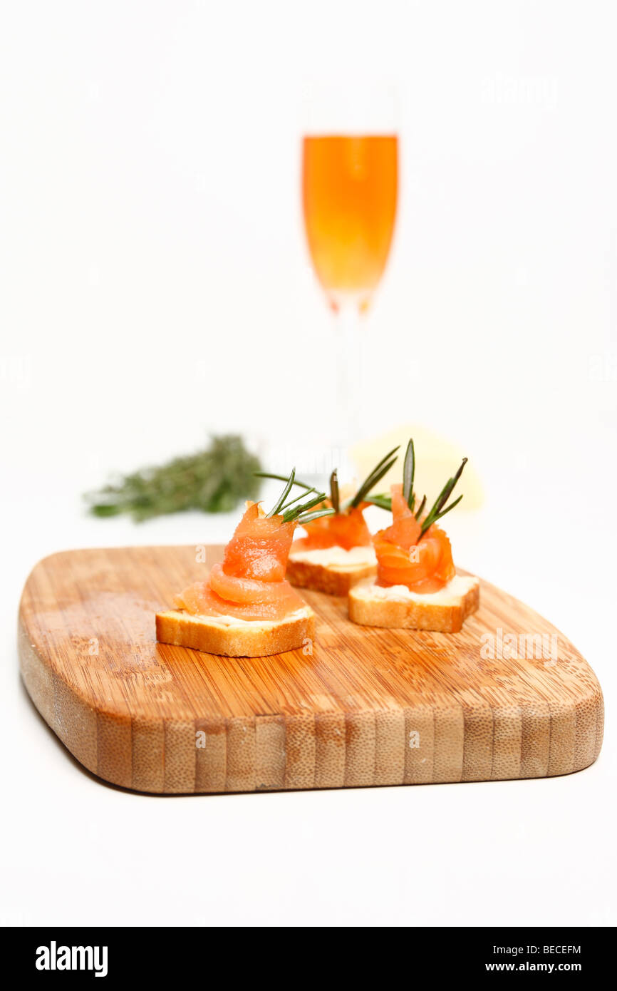 Salmon Hors D'Oeuvres Stock Photo