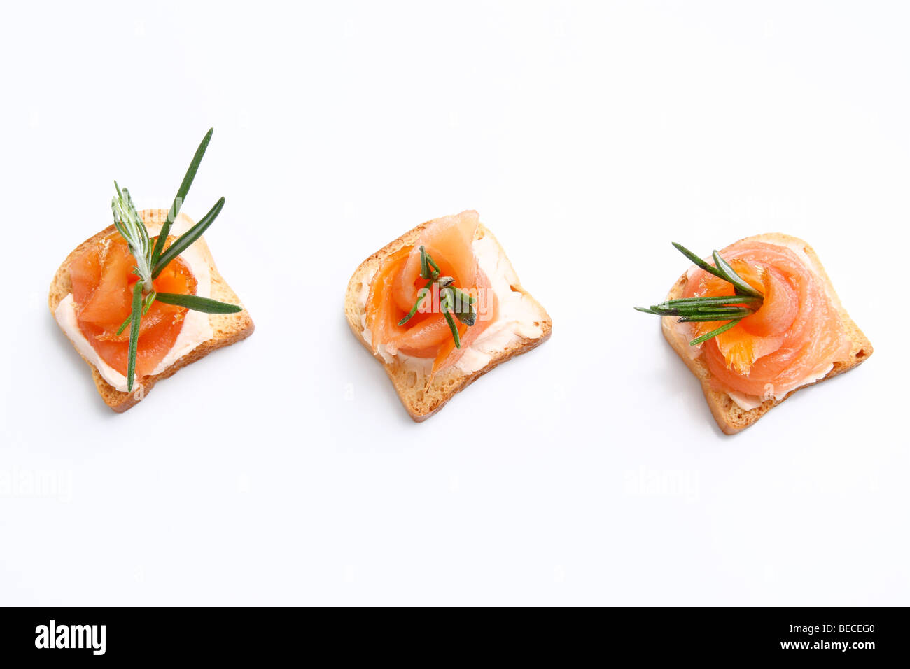Salmon Hors D'Oeuvres Stock Photo