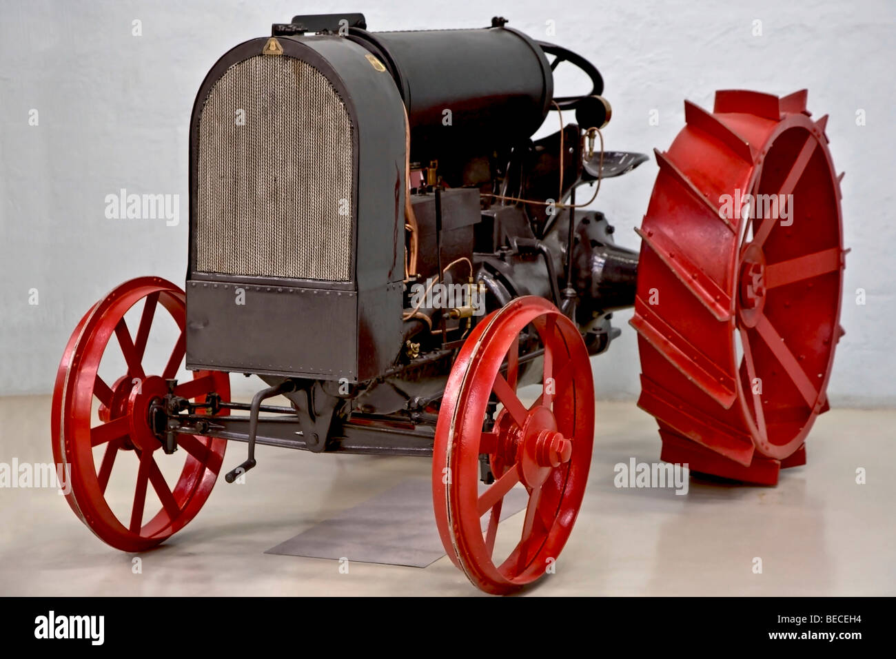 Old steam powered agricultural tractor Stock Photo Alamy