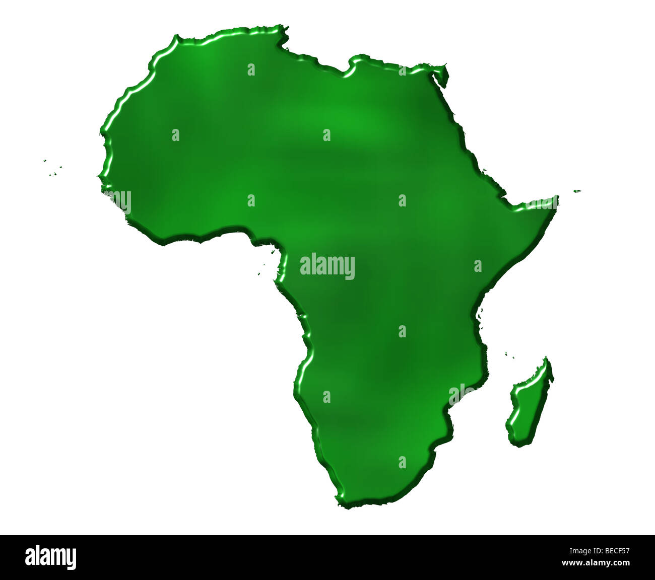 3d ecological Africa map Stock Photo