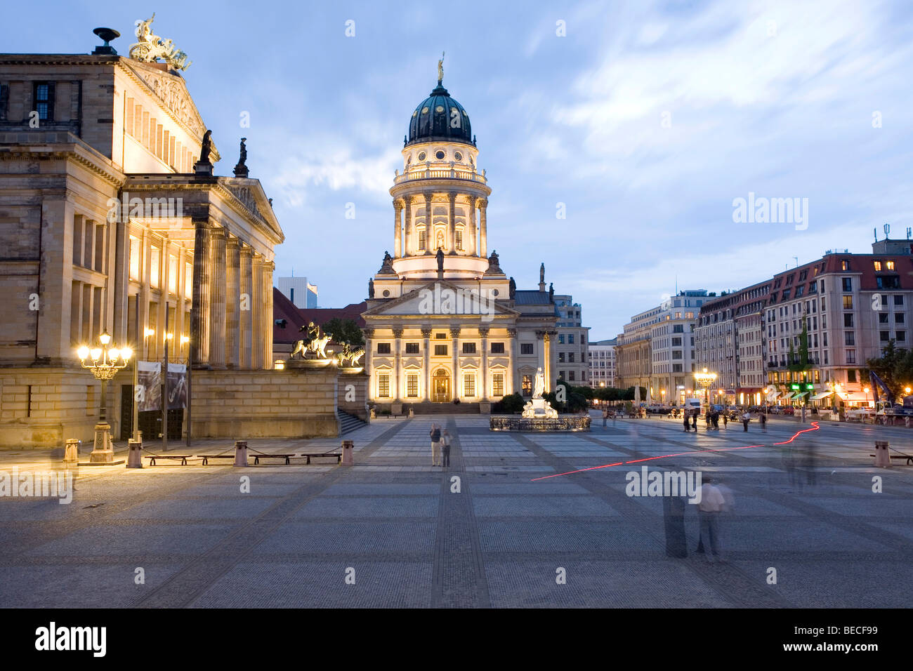 Gendarmenmarkt and French Cathedral in the evening, Berlin, Germany, Europe Stock Photo
