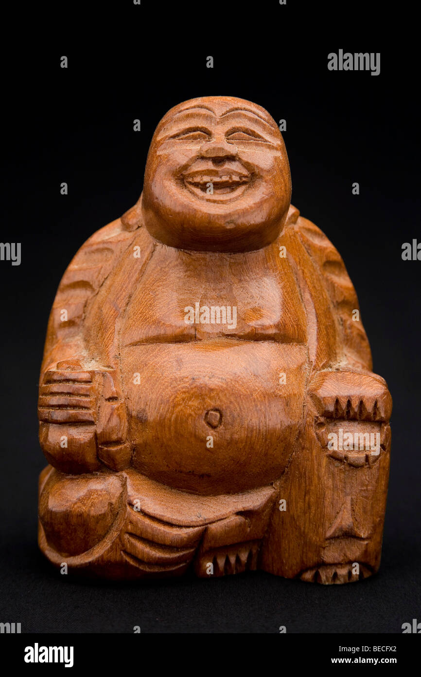 Woodwork Buddha figurine Stock Photo