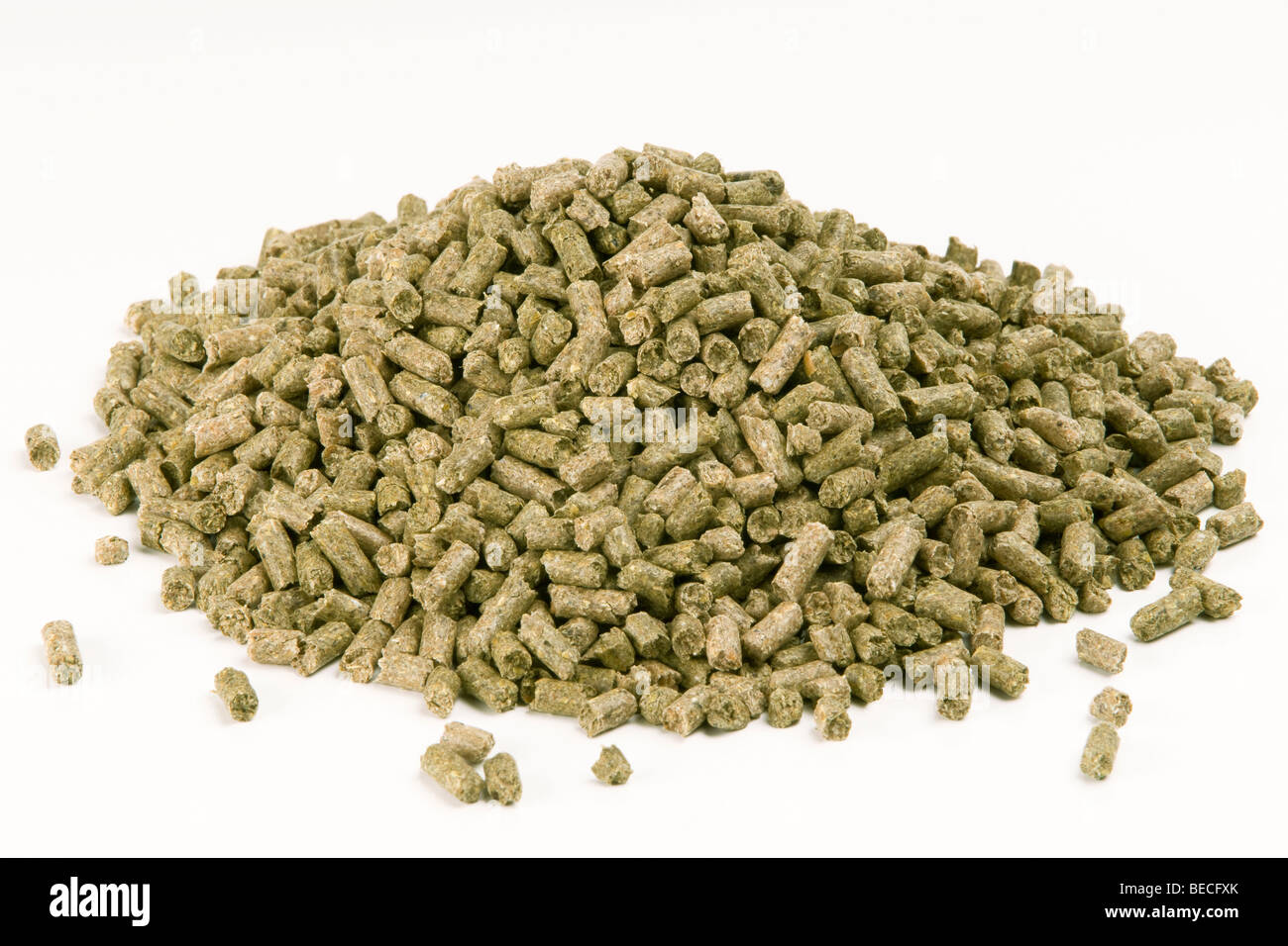 pile of rabbit food pellets Stock Photo