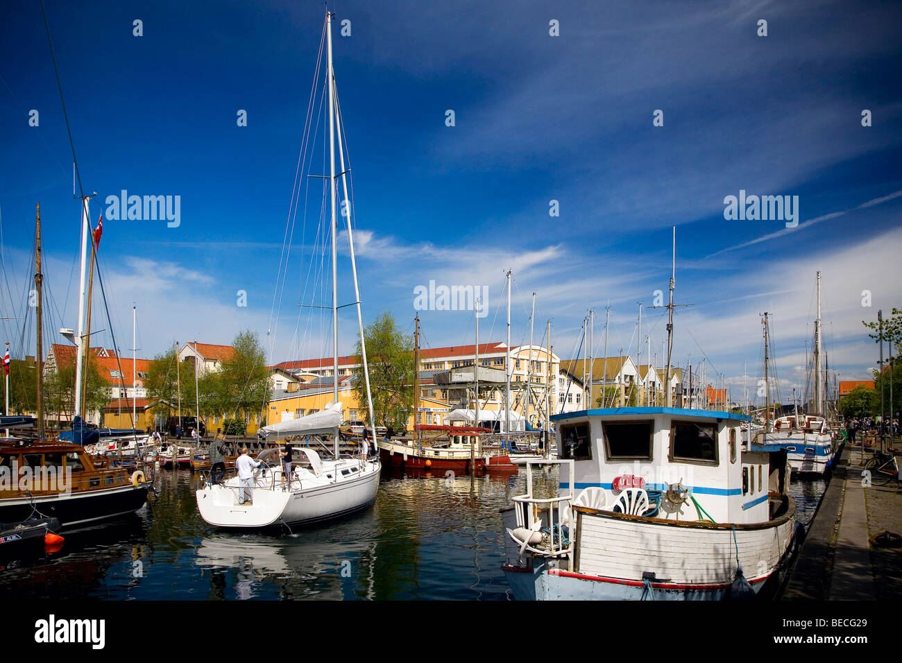 Big yacht in Christianshavns Canal, Copenhagen, Denmark Stock Photo - Alamy