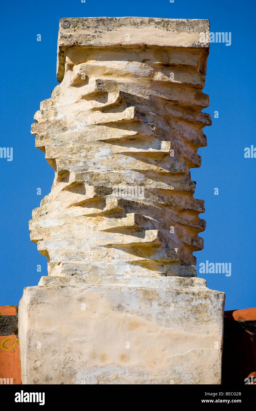Twisted chimney Stock Photo