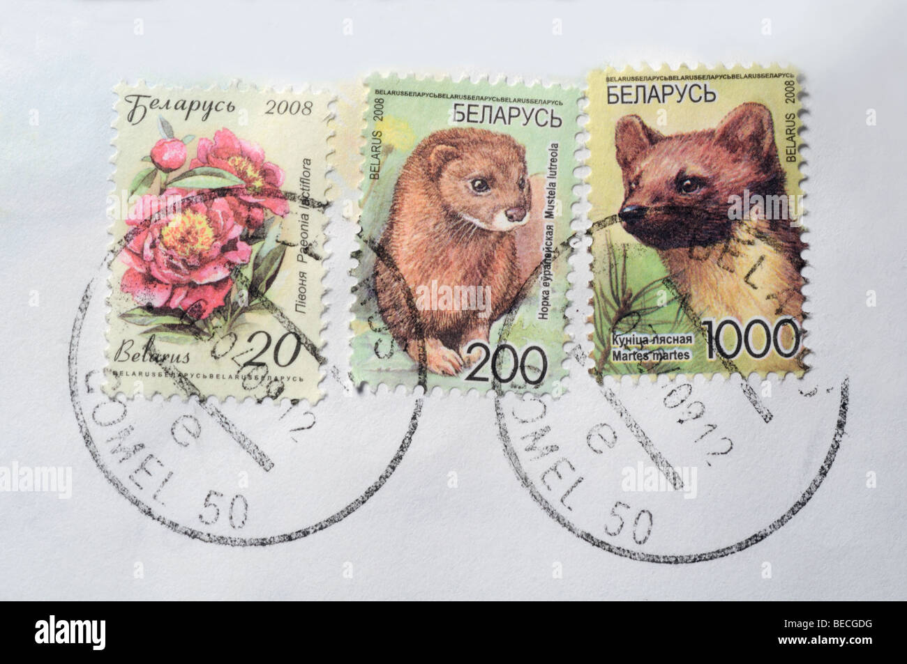 Belarus postage stamp Stock Photo