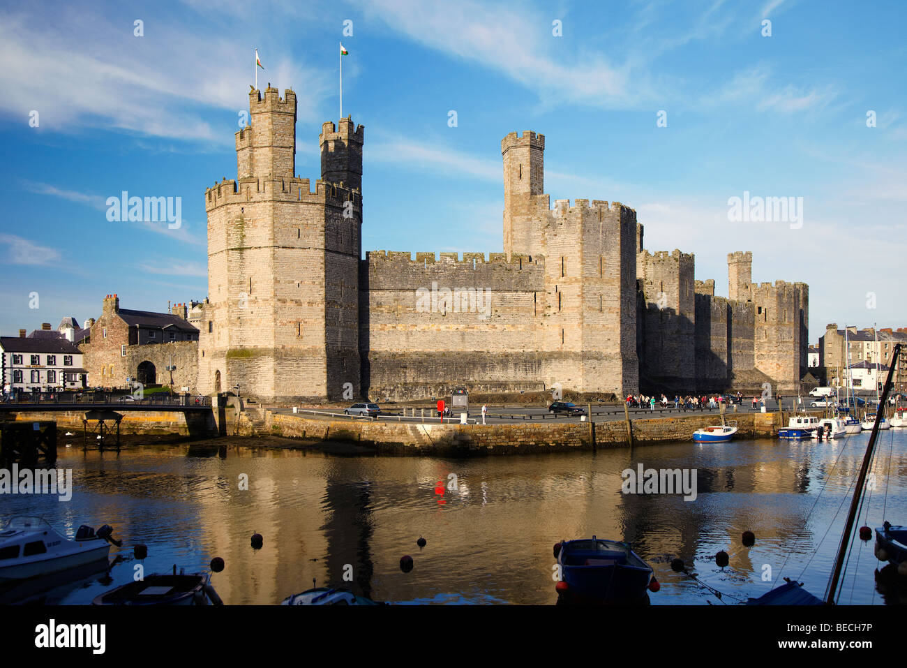 Caernarfon Castle, Gwynedd, North Wales, UK Stock Photo