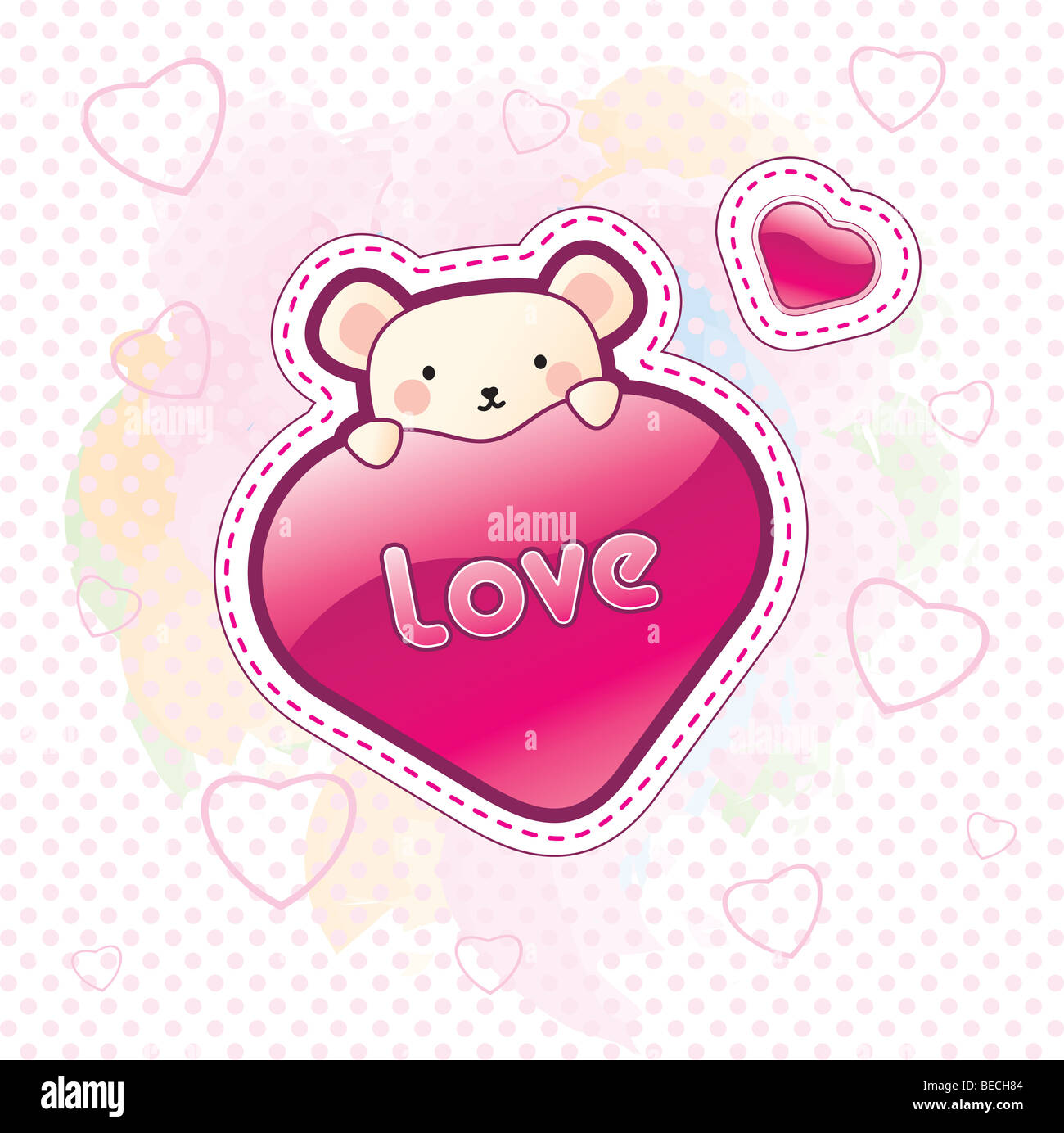 Love Cute Illustration Stock Photo - Alamy