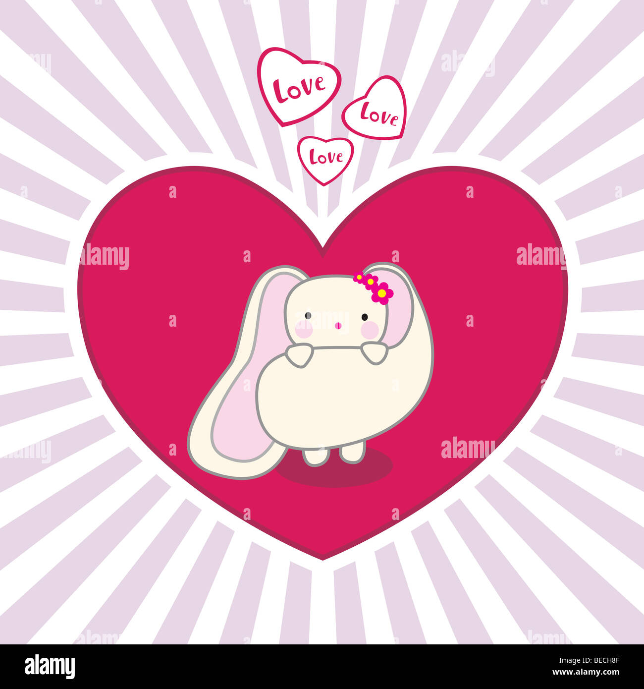 cute love illustration Stock Photo - Alamy