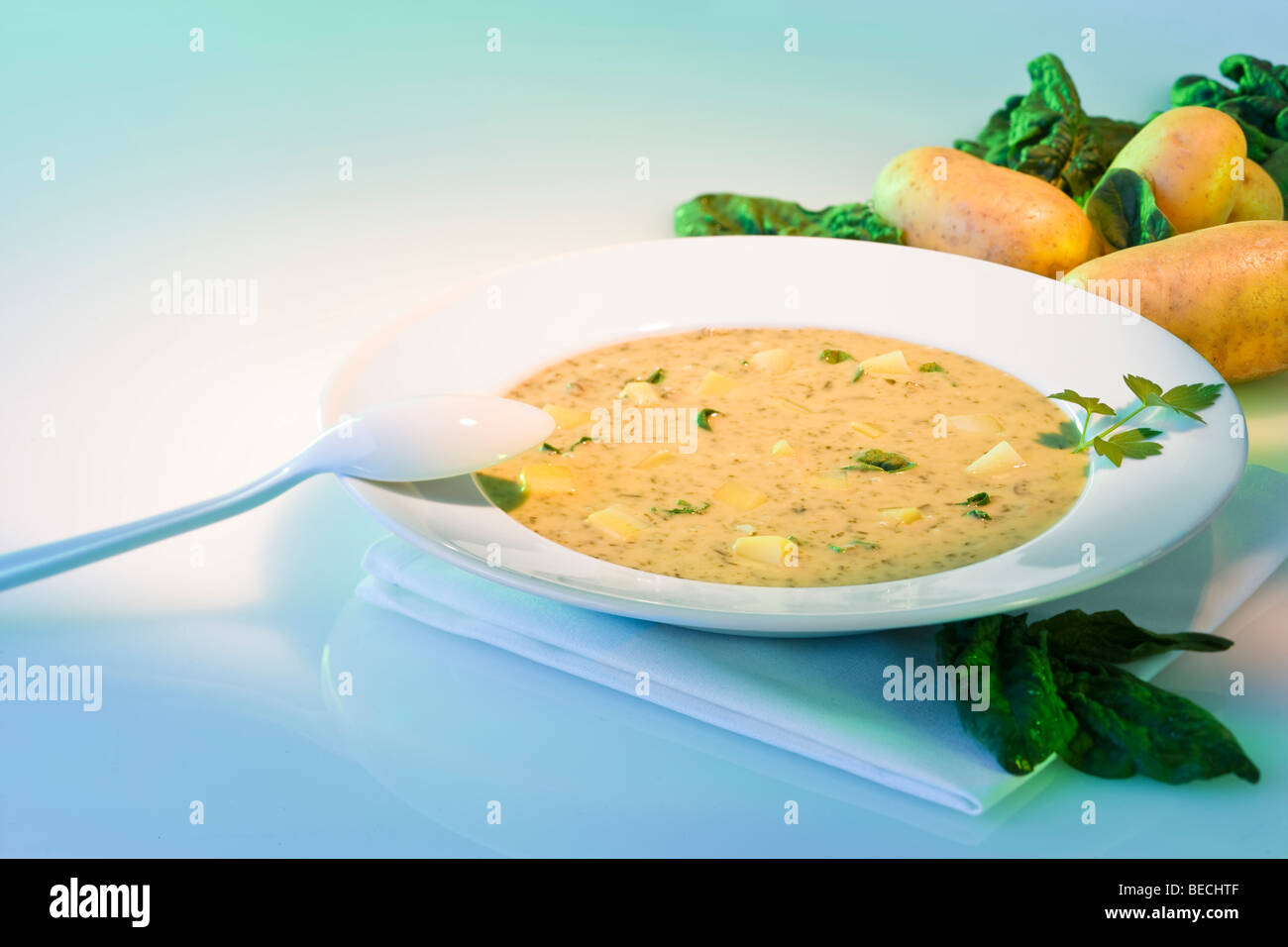 Potato cream soup Stock Photo