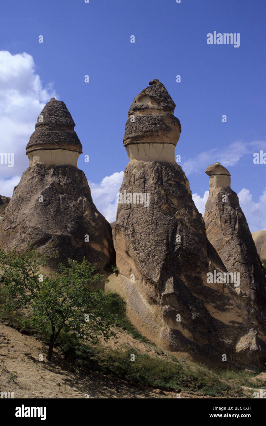 Fairy chimneys, monks' valley, Cappadocia, Central Turkey Stock Photo